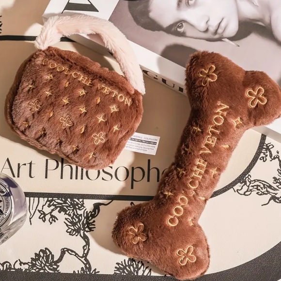 Luxury Squeaky Purse Plush Dog Toy for Small Dogs & Cats - NEW - Picture 2 of 2